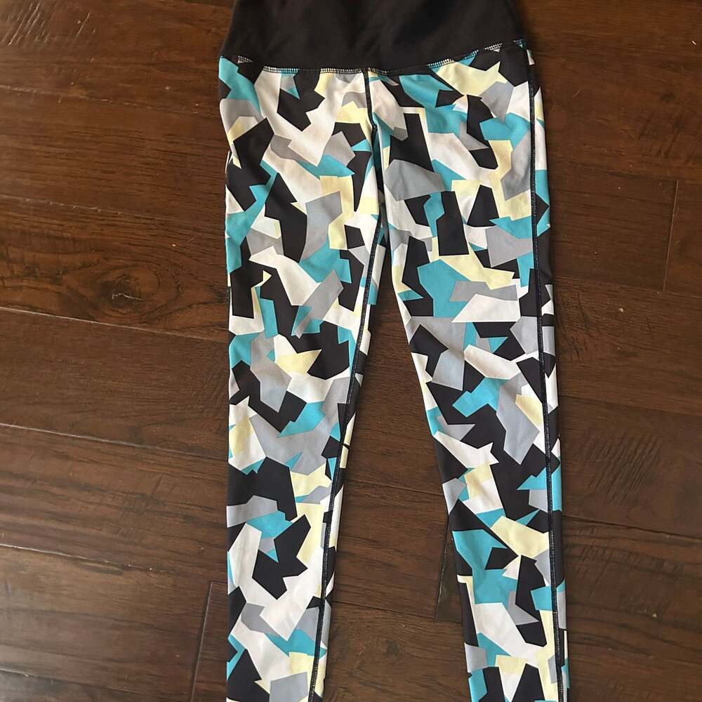 Pure Barre Spilts 59 Gemini Tights Colorful Geometric USA Small